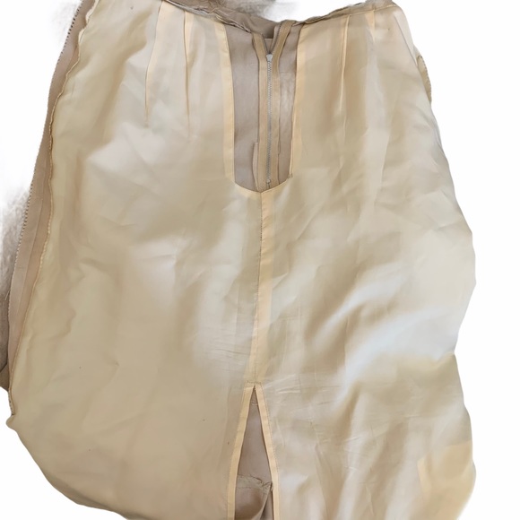1950s Alexander Lipton Vintage Dress Sleeveless Belt Ivory Cream - Picture 13 of 14
